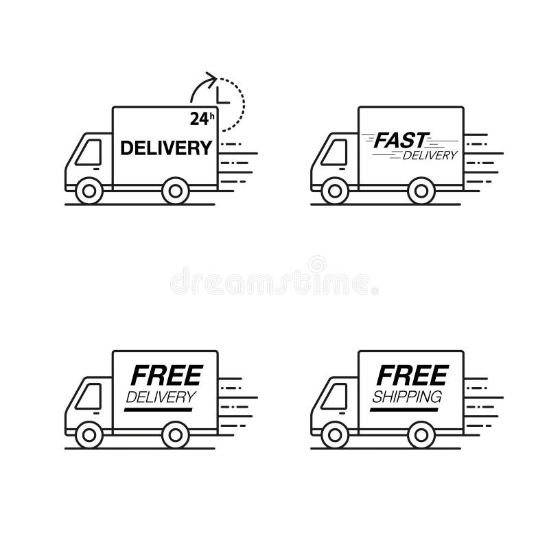 Express delivery icon concept. Truck service, order, worldwide