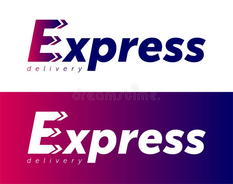 Delivery Logo Template. EXPRESS DELIVERY LOGO DESIGN Stock Vector