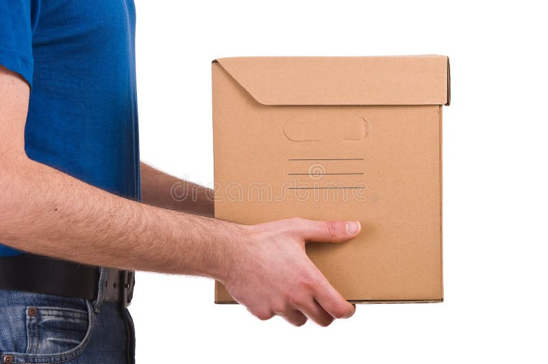 Delivery man. stock photography