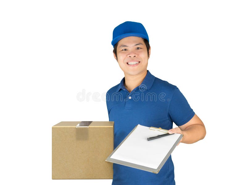 Delivery man stock image. Image of freight, handle, consign 75318941