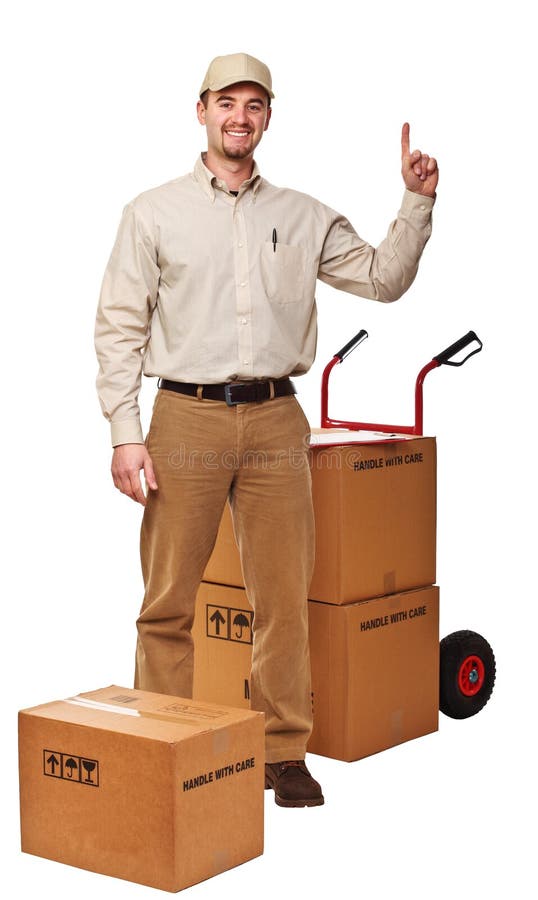 Friendly delivery man stock image. Image of delivery 17905727