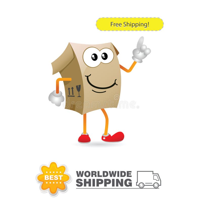 Delivery mascot. Shipping concept design vector. vector illustration Delivery mascot. Shipping concept design vector. vector illustration