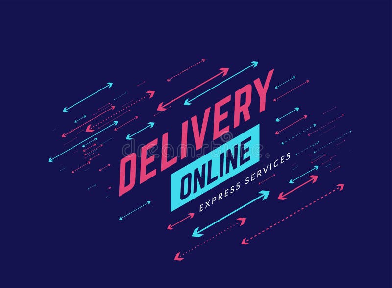 Delivery Service Design Background with Vector Illustration
