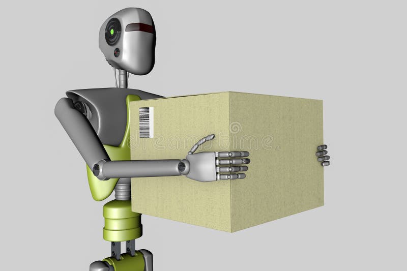 Delivery robot royalty free illustration