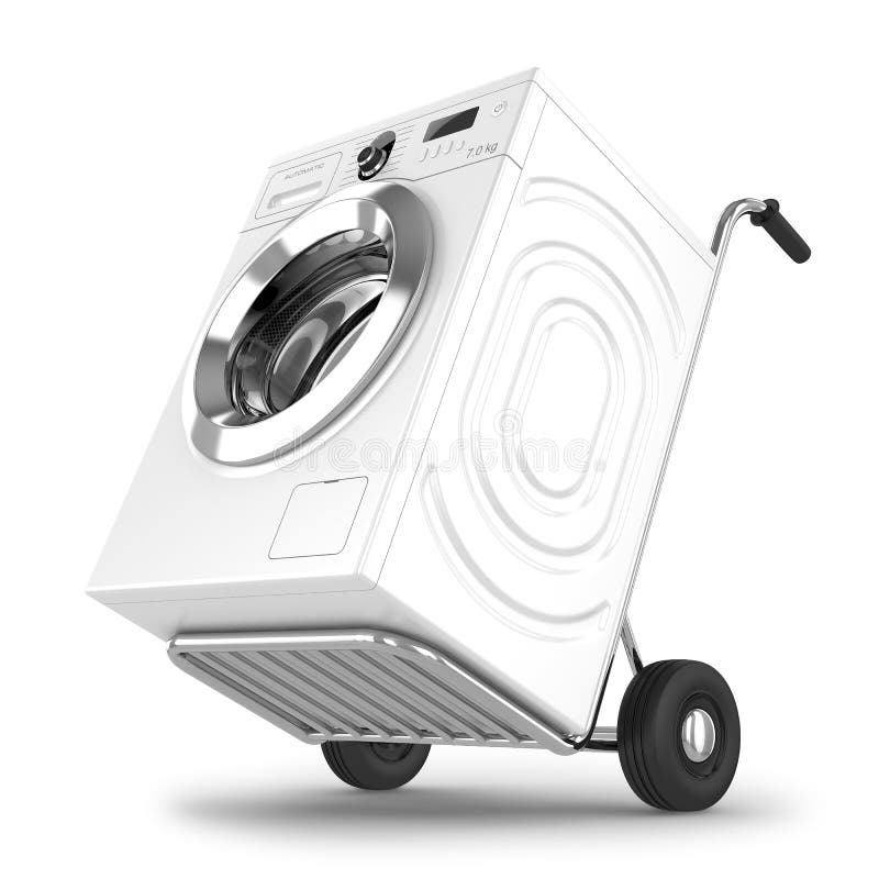 Delivery of washing machine. royalty free illustration