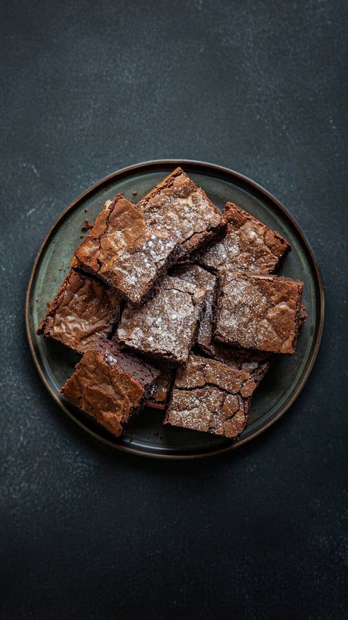 Deliziosi biscotti al cioccolato fatti in casa su un piatto scuro immagini stock