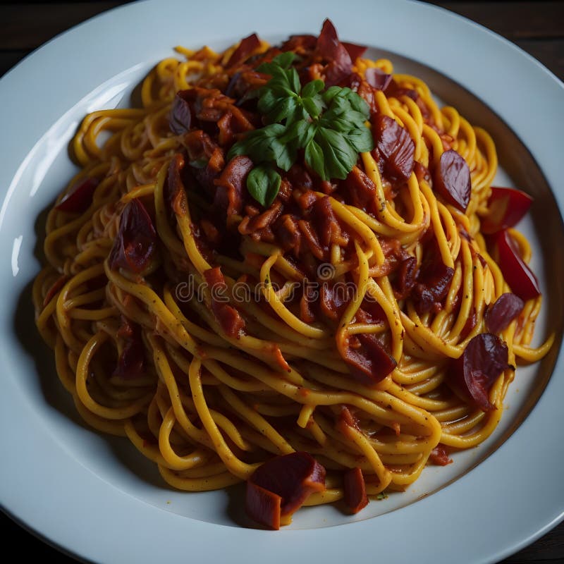 Deliziosi formaggi al piatto di spaghetti prodotto dall'aei illustrazione vettoriale