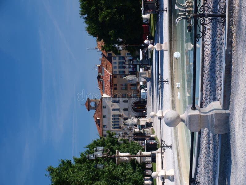 The square Prato della Valle in Padua, Italy. The square Prato della Valle in Padua, Italy