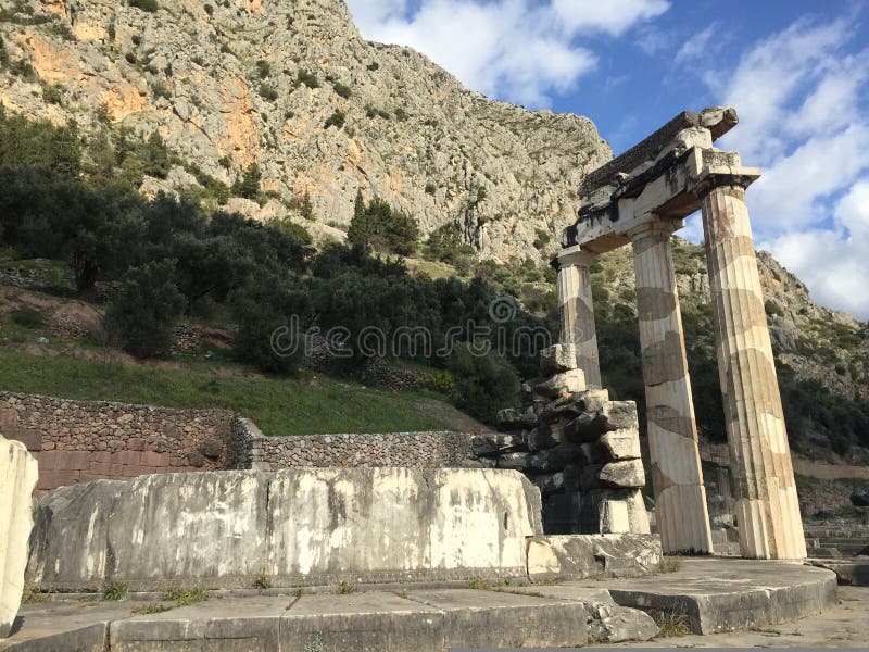 Delphi ancient stock photos