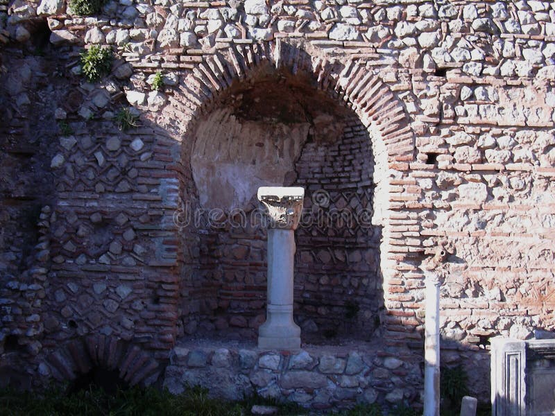 Delphi ancient sanctuary Phocis Greece stock photos
