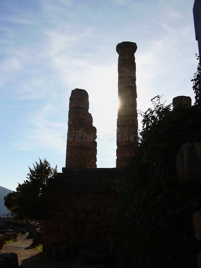 Delphi ancient sanctuary Phocis Greece royalty free stock image