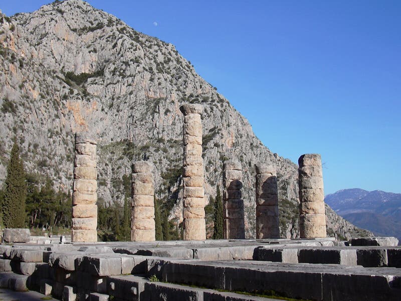 Delphi ancient sanctuary Phocis Greece royalty free stock photos
