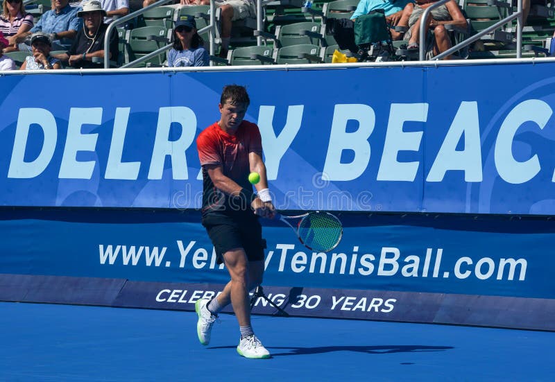 Professional Tennis Player Stefan Kozlov of United States in Action