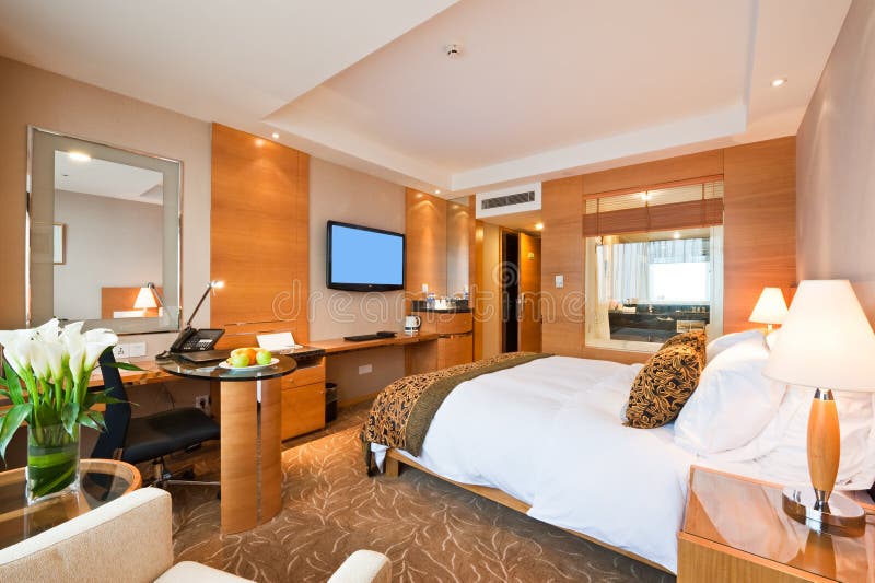Deluxe Single Room in Hotel Stock Image Image of twin, decoration