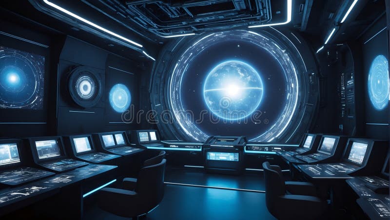 Tomorrow\'s Technological Marvel: DataEclipse Odyssey. AI generate stock illustration