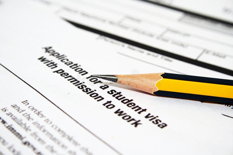 Demande de visa d'étudiant photographie stock libre de droits Demande de visa d'étudiant photographie stock libre de droits