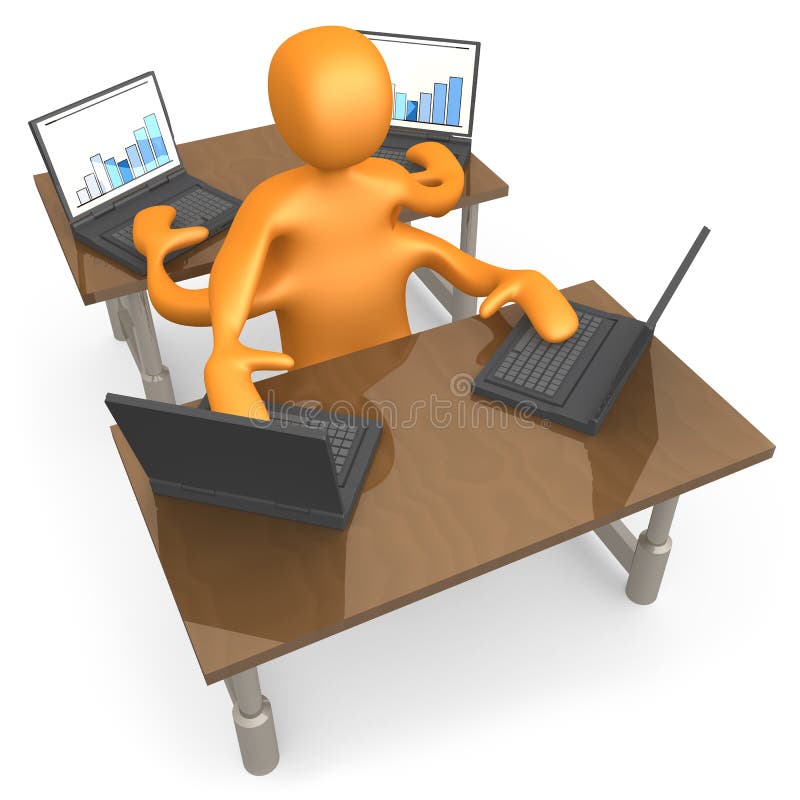 Trabalho Demasiado ilustração do vetor