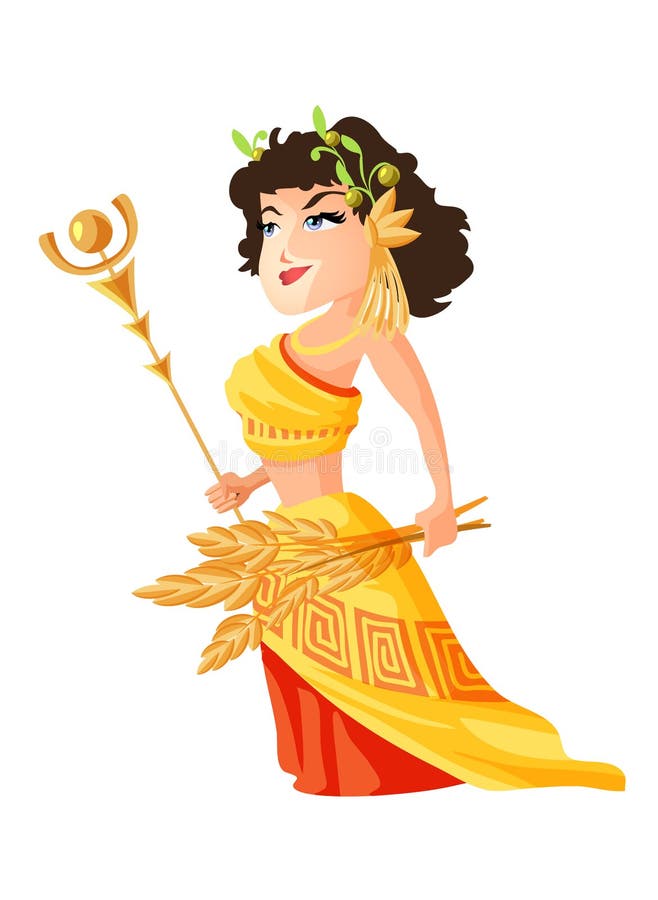 Demeter greek goddess from ancient mythology. 
