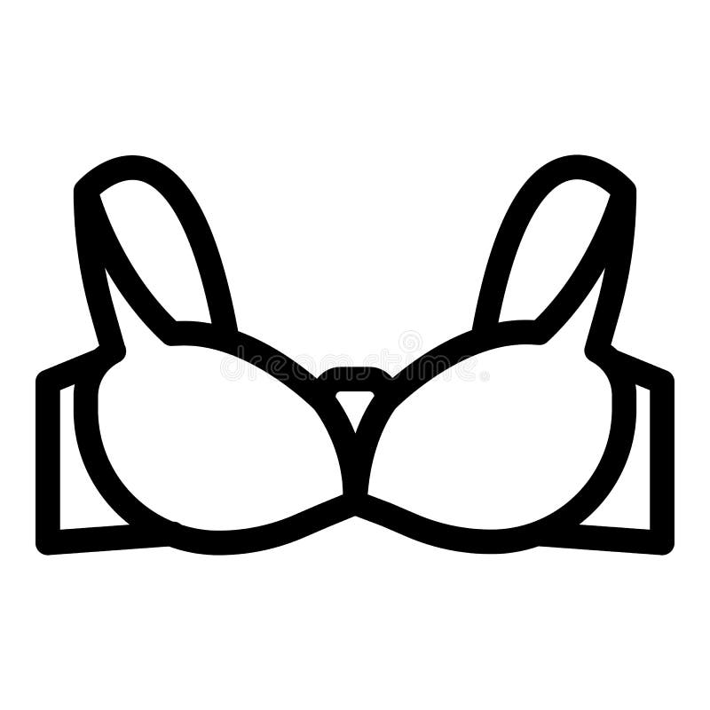 Bra vector icons set outline style Stock Vector