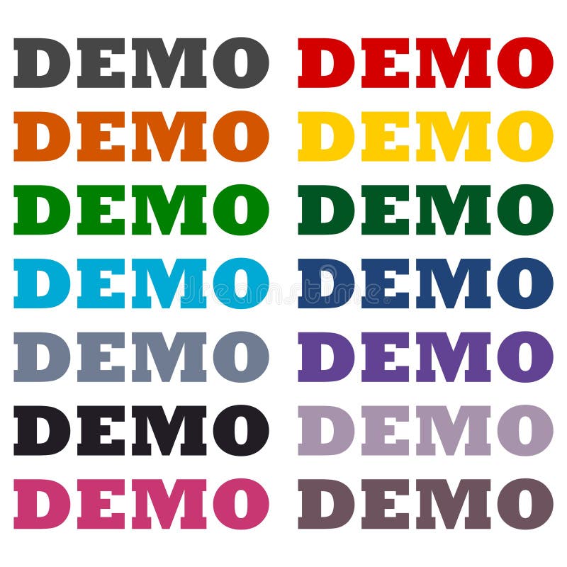 Demo icons set stock vector. Illustration of demo, cursor - 99868499