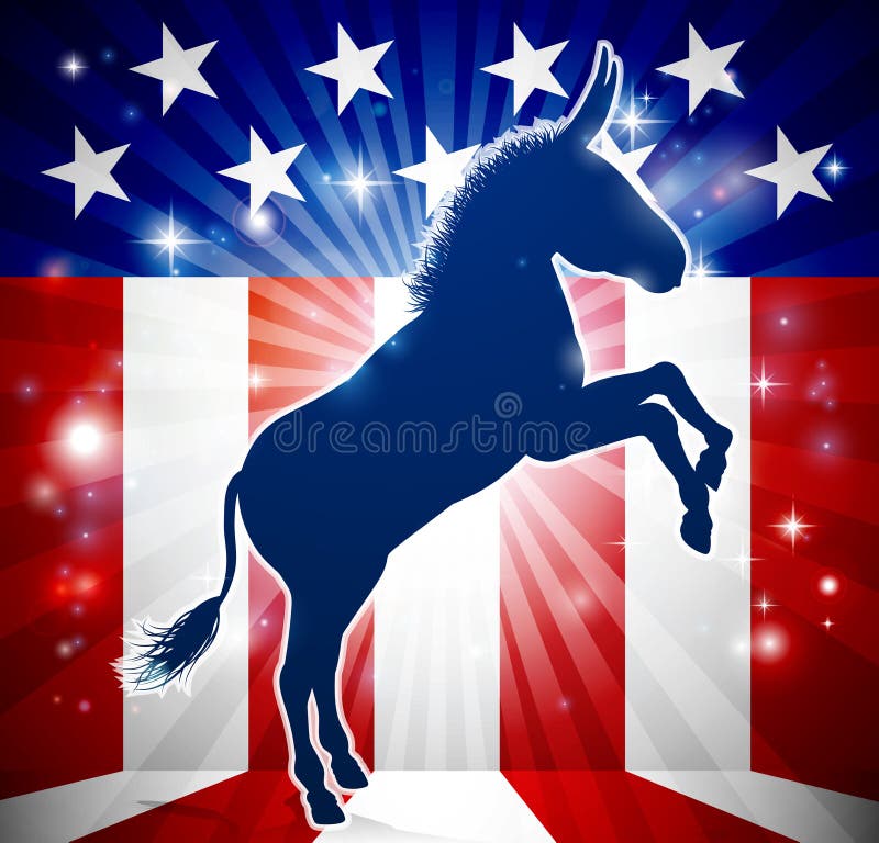 Democrat Donkey Political Mascot vector illustration Democrat Donkey Political Mascot vector illustration