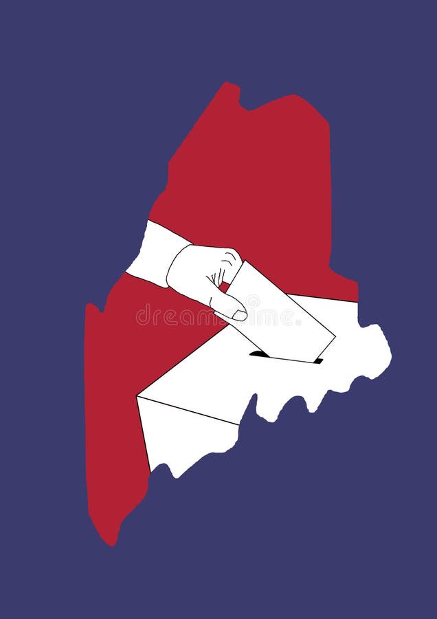 Red White Blue State Maine Stock Illustrations 577 Red White Blue