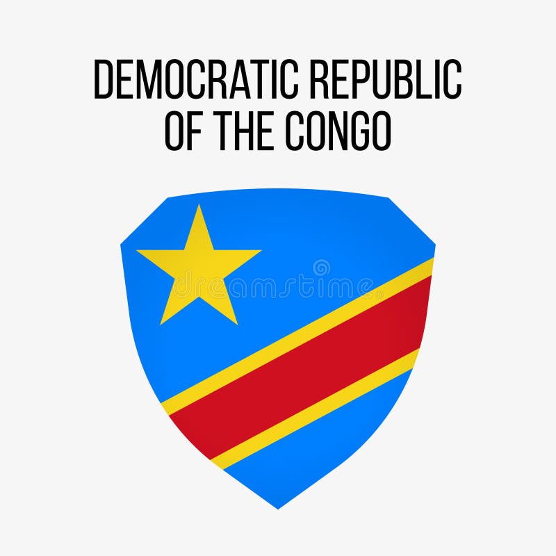Democratic Republic of the Congo Flag Crest Vector Illustration vector illustration