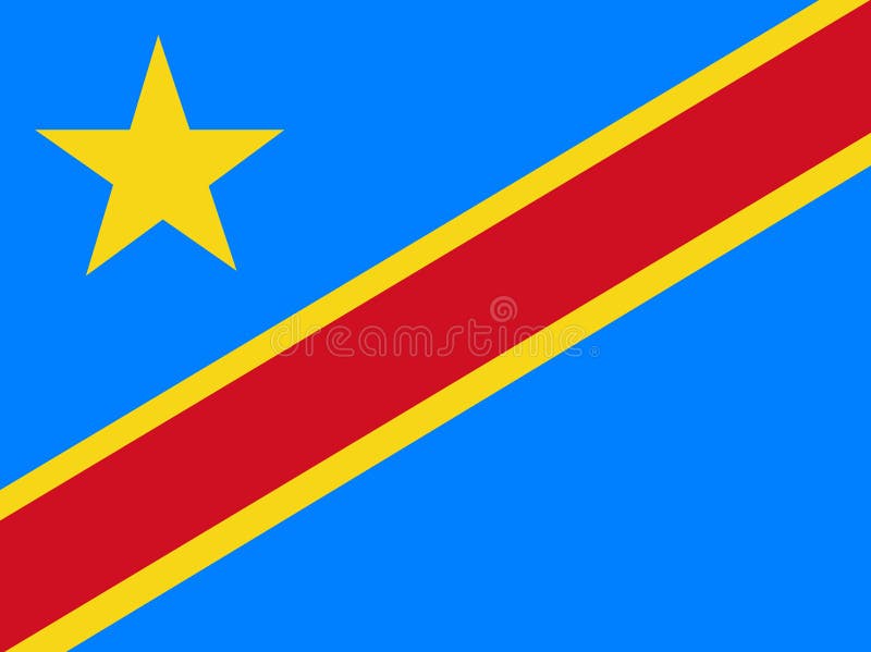 Democratic Republic of the Congo flag vector. Illustration of Con vector illustration