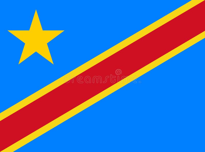 The Democratic Republic of the Congo flag. Vector illustration vector illustration