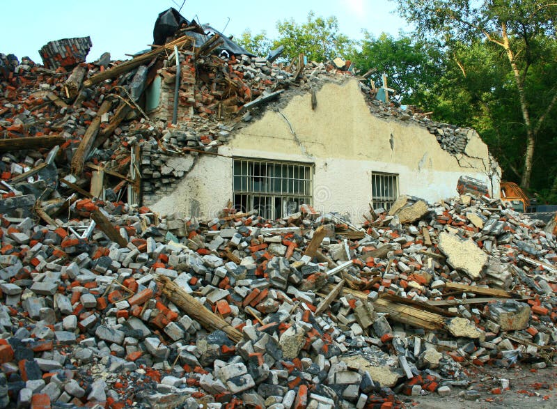 Demolished house stock photo. Image of brick, ruined 11041544