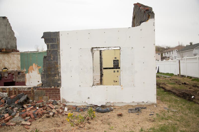 A demolished house stock image. Image of destroy, loader 121135205