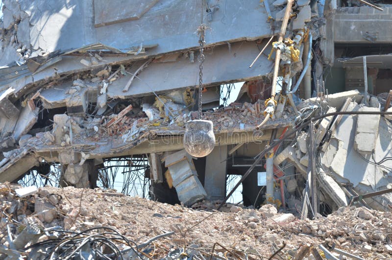 Building Hit Wrecking Ball Stock Photos - Free & Royalty-Free Stock