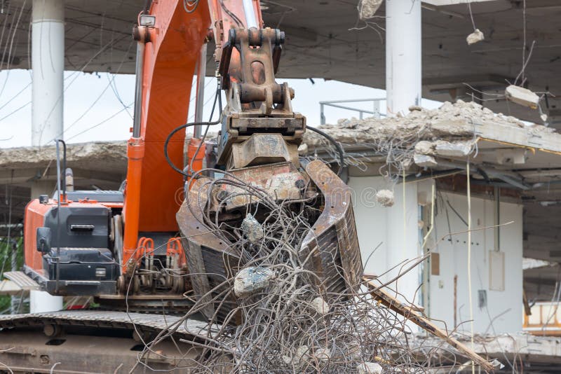 Demolition of a Concrete Building Stock Image Image of floor