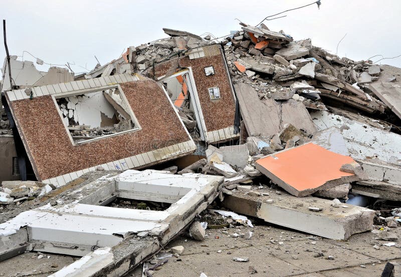 Demolition of a house royalty free stock photography Demolition of a house royalty free stock photography