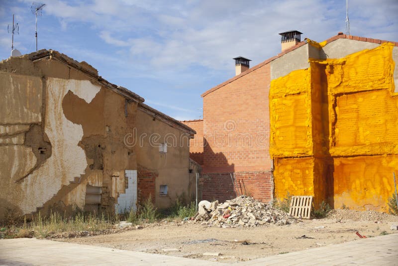 Demolition house royalty free stock image