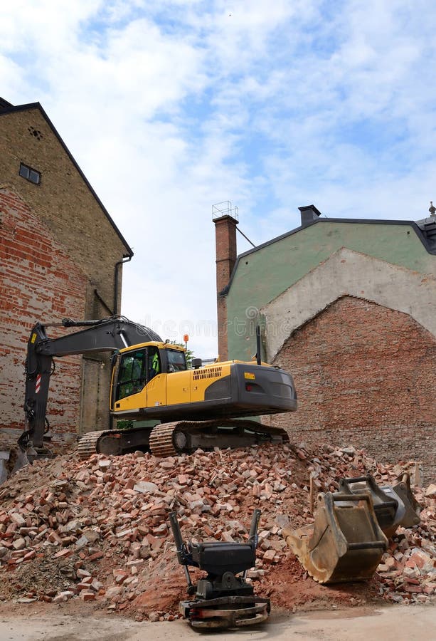 Demolition of old city house