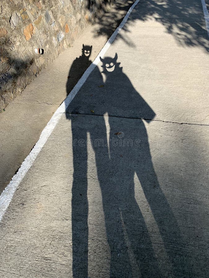 Demons in the shadows of the couple royalty free stock photography Demons in the shadows of the couple royalty free stock photography