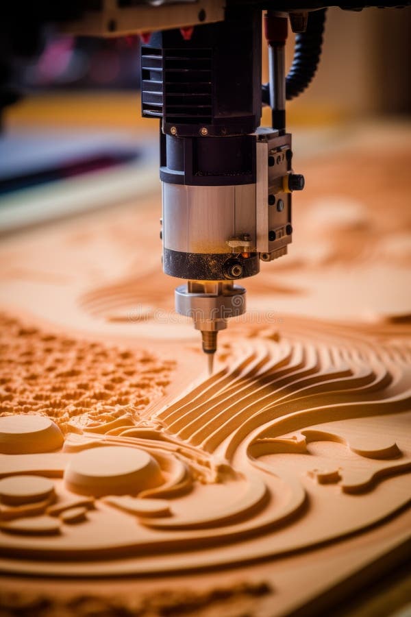 Demonstrating cnc precision crafting kitchen utensils efficiently with cutting edge technology, Generated by AI