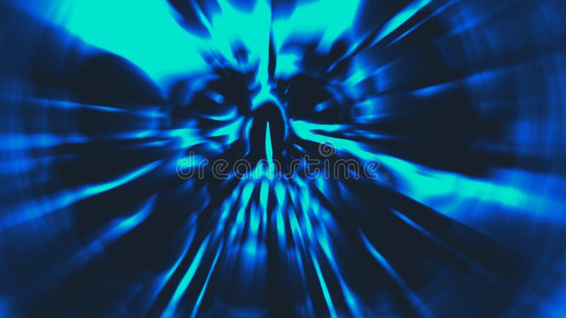 Demonu błękita głowa z poszarpaną twarzą Ilustracja w gatunku horror ilustracja wektor Demonu błękita głowa z poszarpaną twarzą Ilustracja w gatunku horror ilustracja wektor