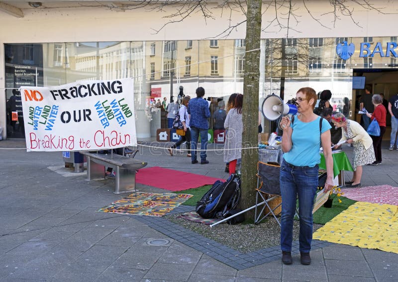Demostración antifracking fotografía de archivo