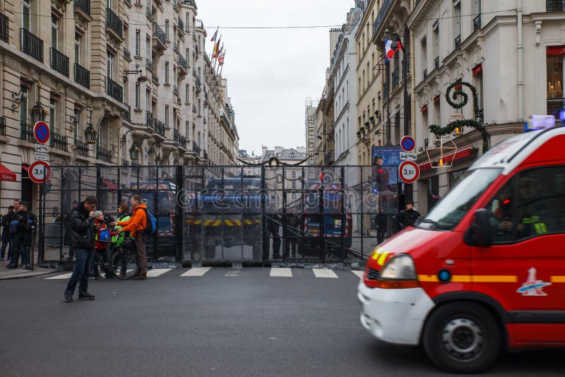 Demostración de ‘Gilets Jaunes en París, Francia imágenes de archivo libres de regalías Demostración de ‘Gilets Jaunes en París, Francia imágenes de archivo libres de regalías