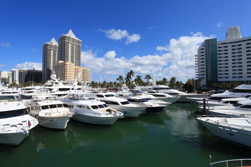 Demostración del barco de Miami Beach fotografía de archivo libre de regalías