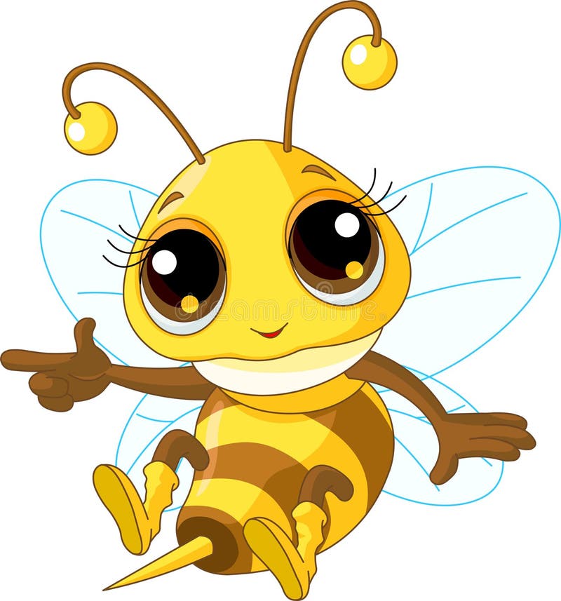 Demostración linda de la abeja