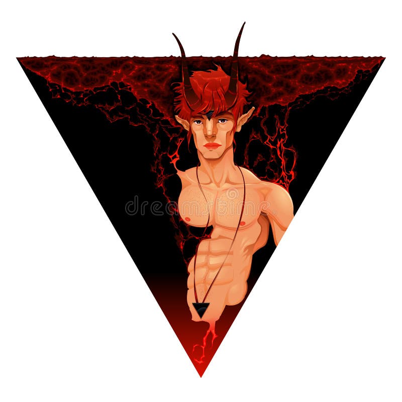Mythological demon with fire. Vector illustration. Mythological demon with fire. Vector illustration.