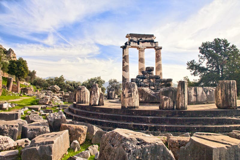 Den athena delphi greken fördärvar tempelet