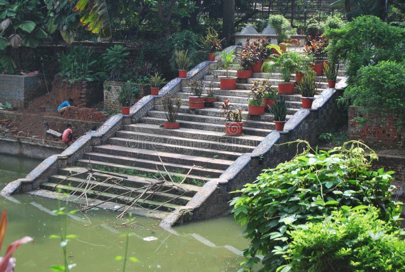 Den Baldha trädgården är en av de äldsta botaniska trädgårdarna i Bangladesh Trädgården berikas med sällsynt växtart som samlas f royaltyfria foton Den Baldha trädgården är en av de äldsta botaniska trädgårdarna i Bangladesh Trädgården berikas med sällsynt växtart som samlas f royaltyfria foton