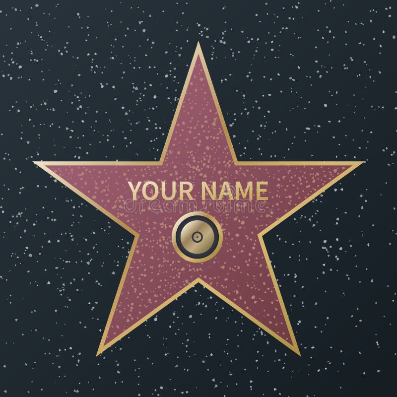 den ber?mmelsehollywood stj?rnan g?r Utmärkelse för filmkändisboulevard, granitgatastjärnor av berömda actororrframgångfilmer royaltyfri illustrationer den ber?mmelsehollywood stj?rnan g?r Utmärkelse för filmkändisboulevard, granitgatastjärnor av berömda actororrframgångfilmer royaltyfri illustrationer