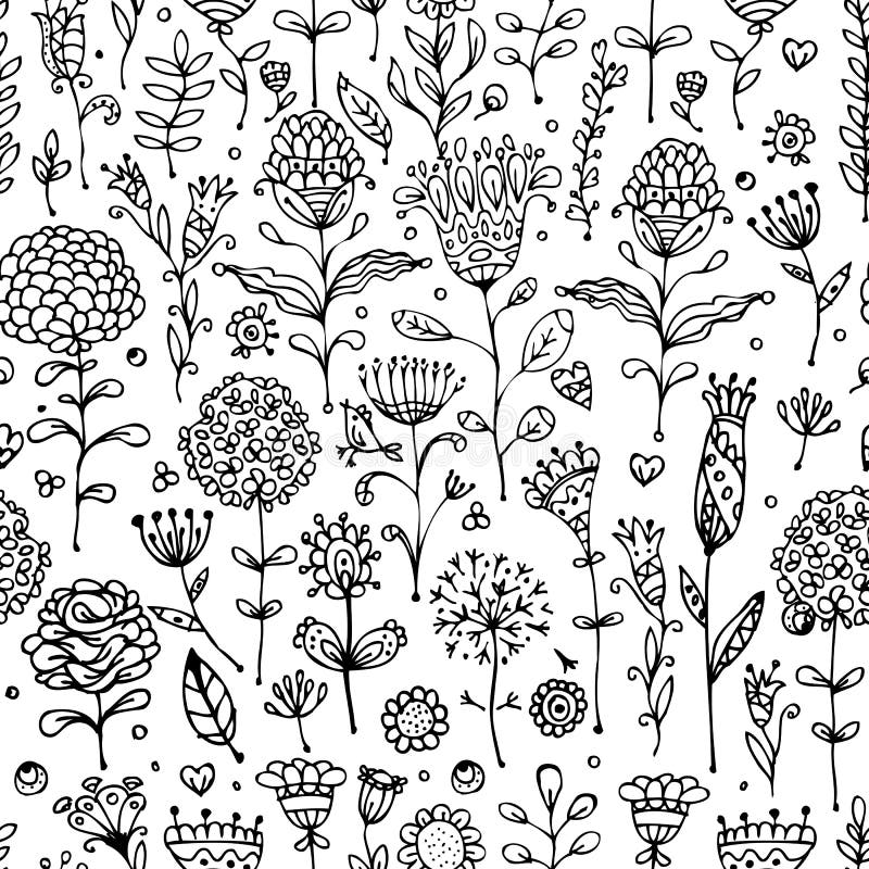Den blom- modellen skissar för din design royaltyfri illustrationer Den blom- modellen skissar för din design royaltyfri illustrationer