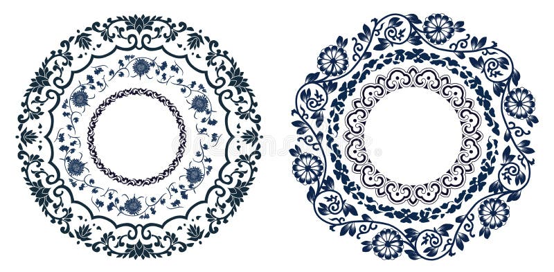 den blom- ramen inramniner serie stock illustrationer den blom- ramen inramniner serie stock illustrationer