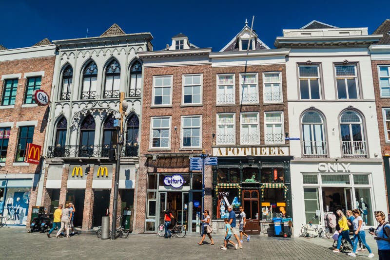 DEN BOSCH, NETHERLANDS AUGUST 30, 2016 Historic Houses in Den Bosch